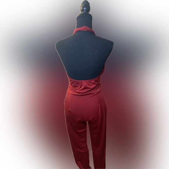 Fashion Nova Bad Intentions Jumpsuit. Color: Red Size: Large - Picture 2 of 6